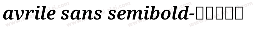 avrile sans semibold字体转换